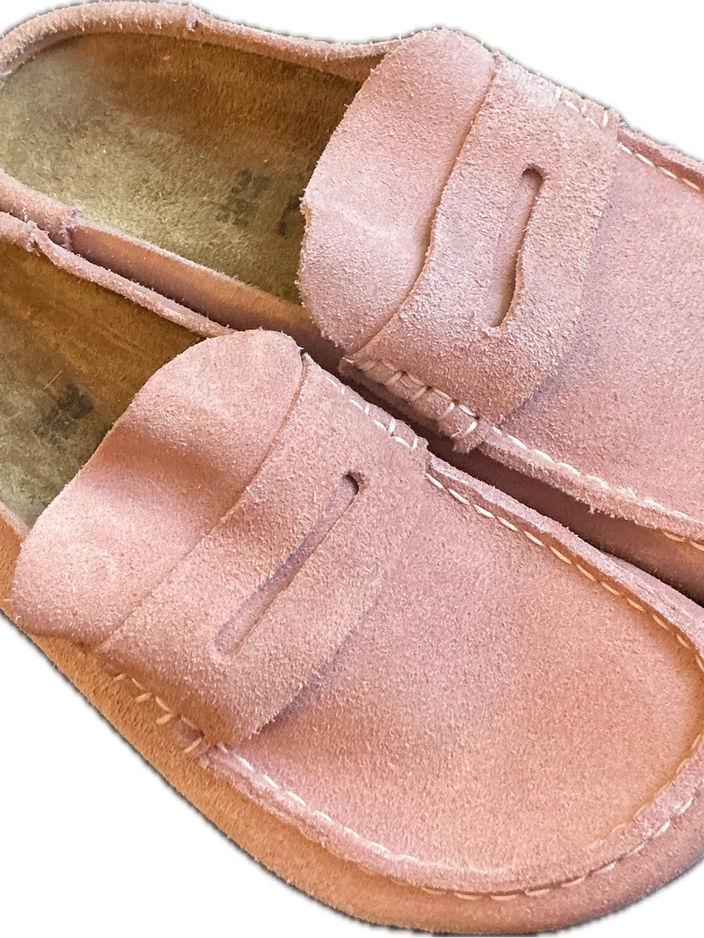 Birkenstock Naples NWOT Pink Suede Penny Loafers